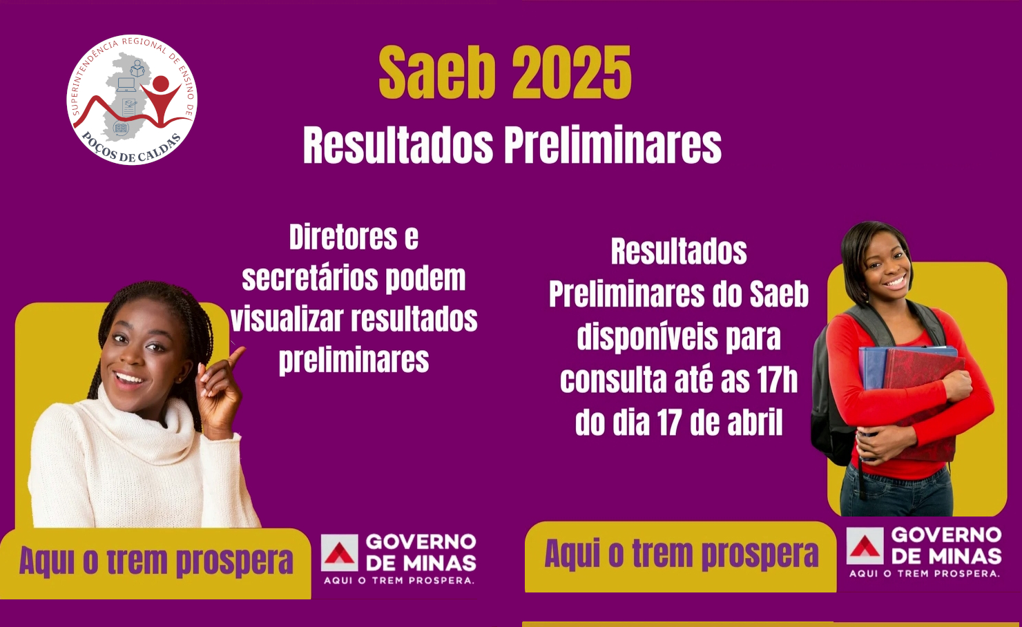 Resultado preliminar do Saeb 2025 disponível para as escolas
